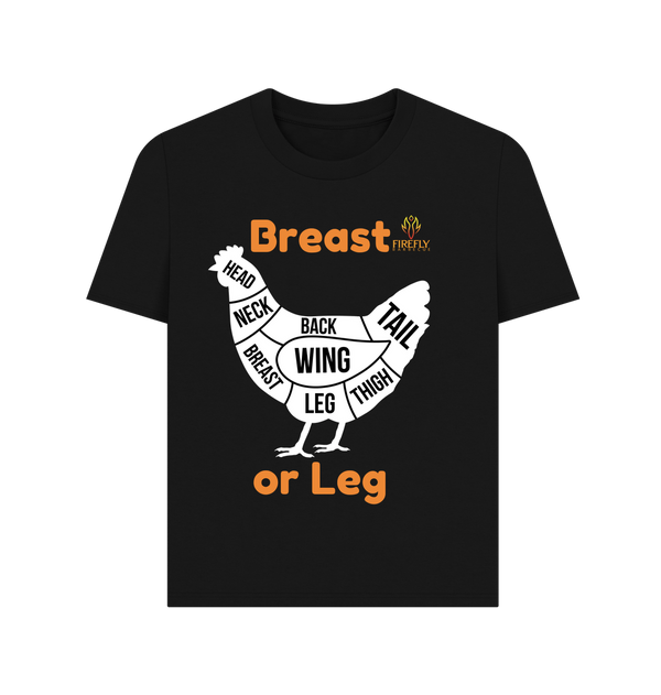 Black Womens BBQ Chicken - Breast or Leg T-Shirt