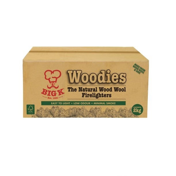 Big K Woodies Natural Wood Wool Firelighters 2Kg