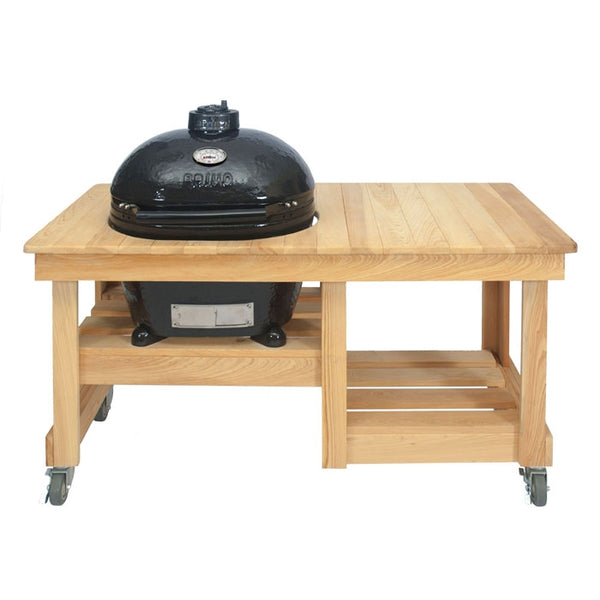 Primo Oval LG 300 with Countertop Cypress Grill Table